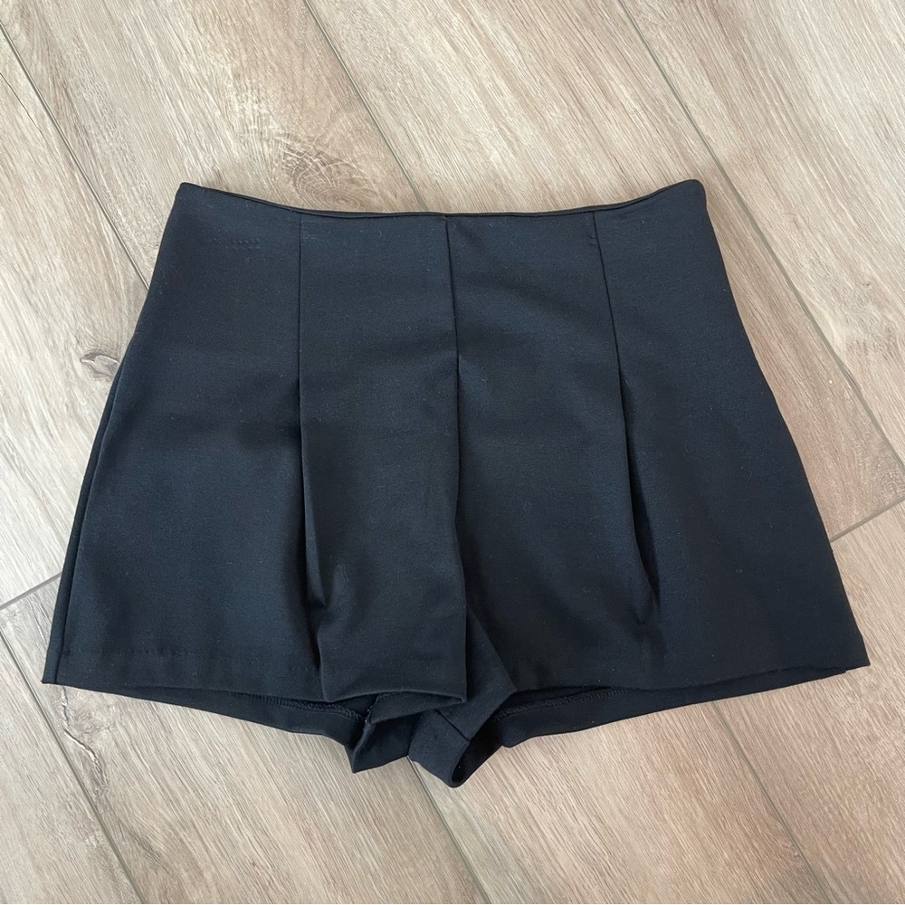 Free People Black High Waist Dress Shorts